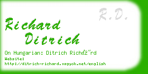 richard ditrich business card